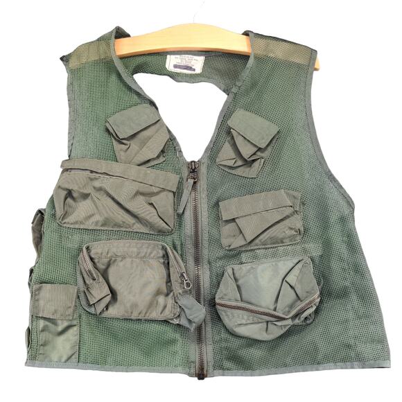 U.S. Air Force SRU-21/P Survival Vest Green Size M Nylon Mesh Vintage - Picture 1 of 11